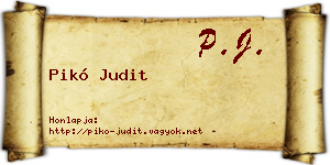 Pikó Judit névjegykártya