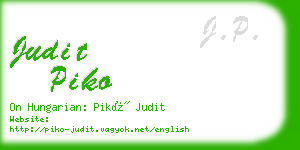 judit piko business card